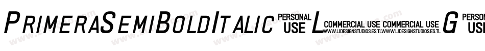 PrimeraSemiBoldItalic-L51G字体转换 PrimeraSemiBoldItalic-L51G字体转换