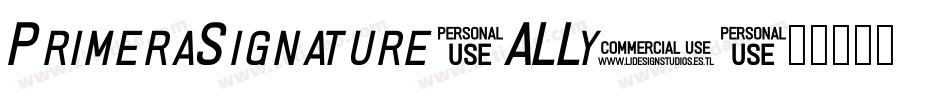 PrimeraSignature-ALLy7字体转换
