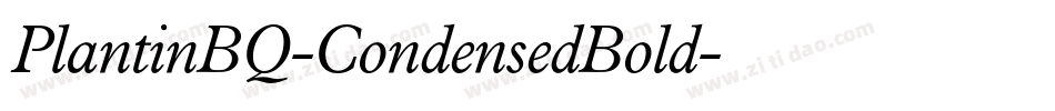 PlantinBQ-CondensedBold字体转换
