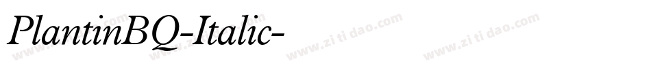 PlantinBQ-Italic字体转换