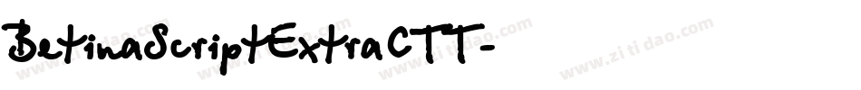 BetinaScriptExtraCTT字体转换