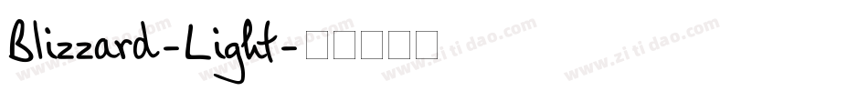 Blizzard-Light字体转换
