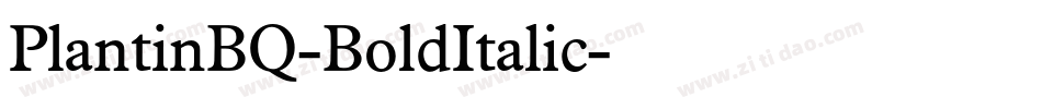 PlantinBQ-BoldItalic字体转换