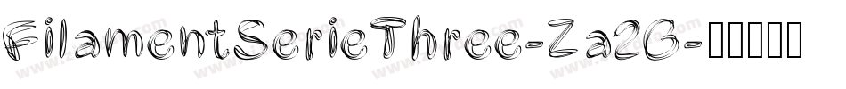 FilamentSerieThree-Za2B字体转换