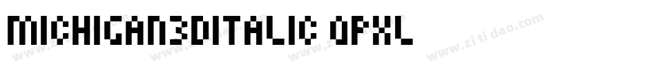 Michigan3DItalic-qPxl字体转换