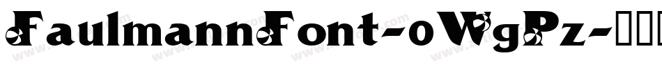 FaulmannFont-0WgPz字体转换