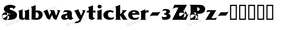 Subwayticker-3ZPz字体转换