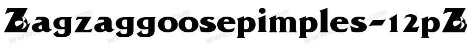 Zagzaggoosepimples-12pZ字体转换