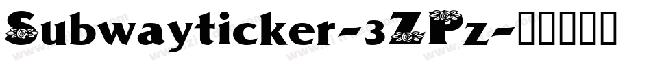 Subwayticker-3ZPz字体转换