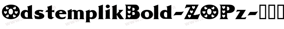 OdstemplikBold-ZOPz字体转换
