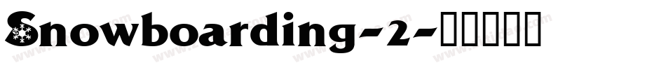 Snowboarding-2字体转换