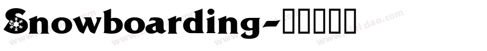 Snowboarding字体转换