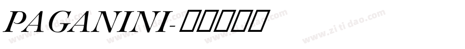 PAGANINI字体转换