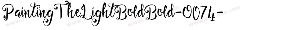 PaintingTheLightBoldBold-O074字体转换