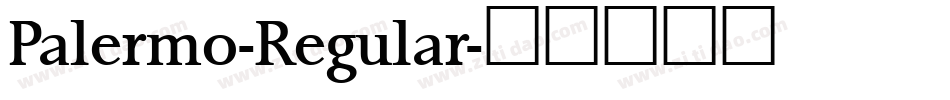 Palermo-Regular字体转换