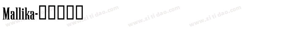 Mallika字体转换