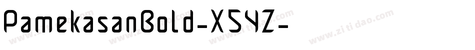 PamekasanBold-X54Z字体转换
