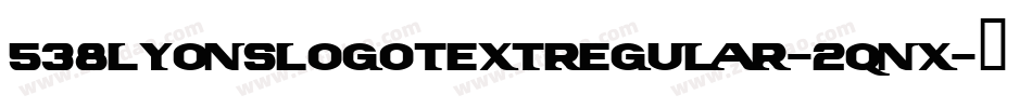 538LyonsLogoTextRegular-2qnX字体转换