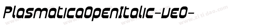 PlasmaticaOpenItalic-veO字体转换