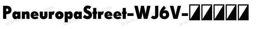 PaneuropaStreet-WJ6V字体转换