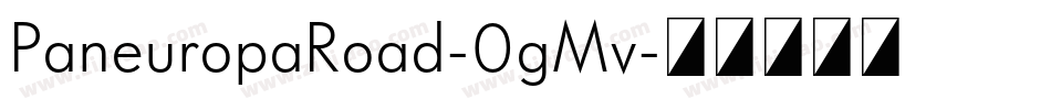 PaneuropaRoad-0gMv字体转换