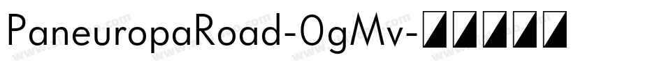PaneuropaRoad-0gMv字体转换