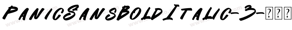 PanicSansBoldItalic-3字体转换