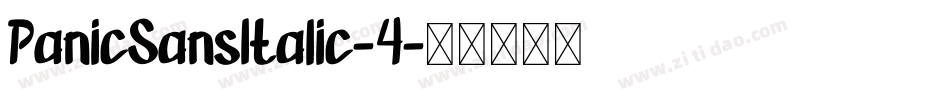 PanicSansItalic-4字体转换