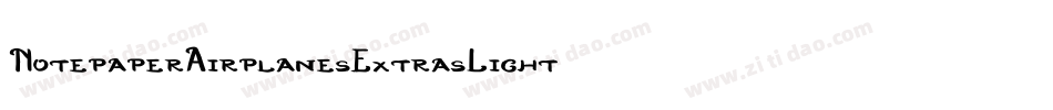 NotepaperAirplanesExtrasLight-Mw9n字体转换