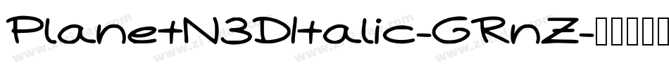 PlanetN3DItalic-GRnZ字体转换
