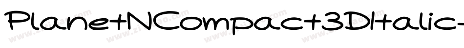PlanetNCompact3DItalic-5exj字体转换