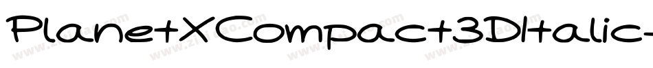 PlanetXCompact3DItalic-l1qw字体转换