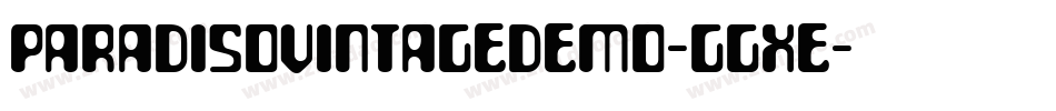 Paradisovintagedemo-ggXE字体转换