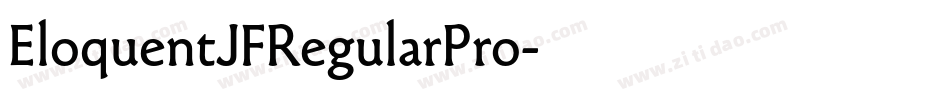 EloquentJFRegularPro字体转换