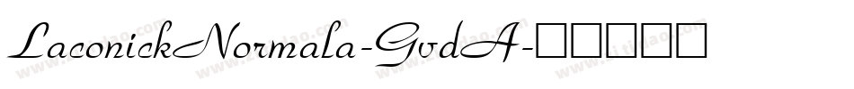 LaconickNormala-GvdA字体转换