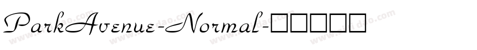 ParkAvenue-Normal字体转换