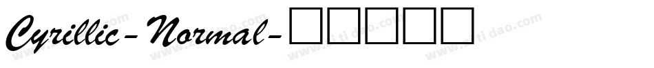 Cyrillic-Normal字体转换