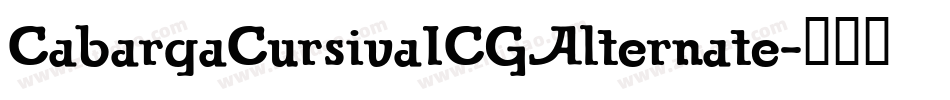 CabargaCursivaICGAlternate字体转换