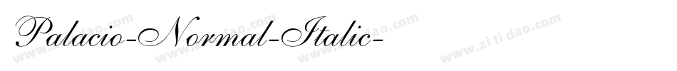 Palacio-Normal-Italic字体转换