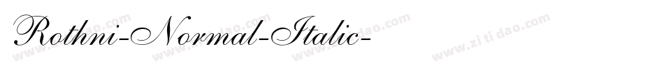 Rothni-Normal-Italic字体转换