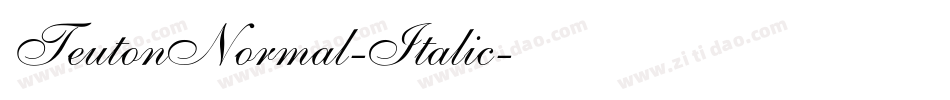 TeutonNormal-Italic字体转换
