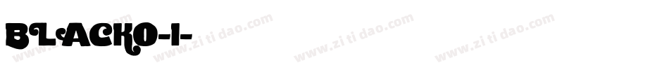 BLACKO-I字体转换