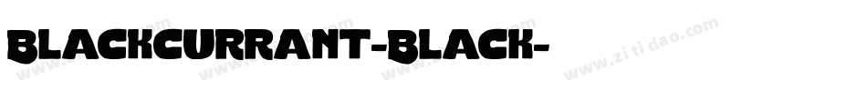 Blackcurrant-Black字体转换