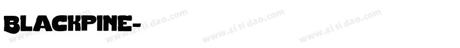 Blackpine字体转换