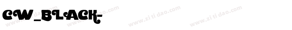 CW_BLACK字体转换