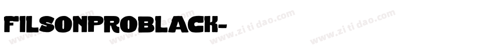 filsonproblack字体转换