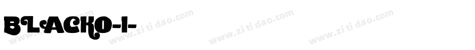 BLACKO-I字体转换