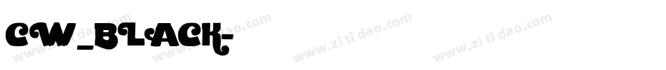 CW_BLACK字体转换