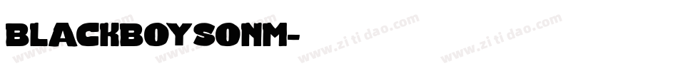 blackboysonm字体转换