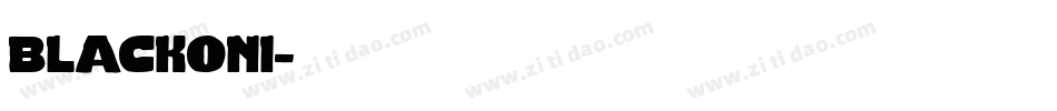 blackoni字体转换